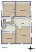 Verkauf Einfamilienhaus mit Scheune in Erlau Grundriss Obergeschoss