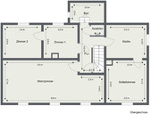 Verkauf Einfamilienhaus Zella-Mehlis Grundriss bemasst Obergeschoss